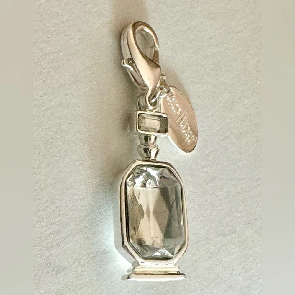 WHITE HOUSE BLACK MARKET Bag Charm Zipper Pull Keychain Ruby Crystal